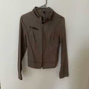 Express zip jacket green/grey color